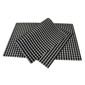 4 Pcs Non-slip Protection Table Mats Dining Placemats PVC Placemats Woven Placemats Coffee Shop Mats, Black and White