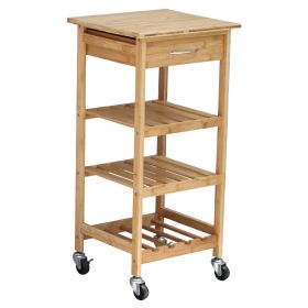 Oceanstar Bamboo Kitchen Trolley