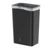 13.2 Gallon Trash Can, Plastic Motion Sensor Kitchen Trash Can, Black