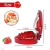 Strawberry Slicer Kitchen Gadget Cute Cutter with Stainless Steel Wires Strawberry Kitchen Fruit Slicer for Kids