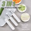 3 In 1 Multifunctional Rotary Paring Knife 360 Rotating Stainless Steel Peeler And Grater Kitchen Gadgets Multifunctional Paring Knife Stainless Steel