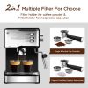 Geek Chef Espresso Machine;  Espresso and Cappuccino latte Maker 20 Bar Pump Coffee Machine Compatible with ESE POD capsules filter;  950W;  1.5L Wate