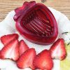 Strawberry Slicer Kitchen Gadget Cute Cutter with Stainless Steel Wires Strawberry Kitchen Fruit Slicer for Kids