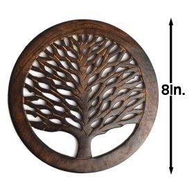 WILLART Wooden Tea Pot Trivet | Teapot Coaster | For Hot Pots; Pans; Dishes | Kitchen; Table Decor; Accessory (Set of 2 Coasters) (Set Quantity: 2-PC)